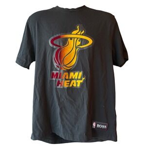 Hugo Boss NBA Miami‎ Heat Graphic Tee Black Size Large NWOT READ Description